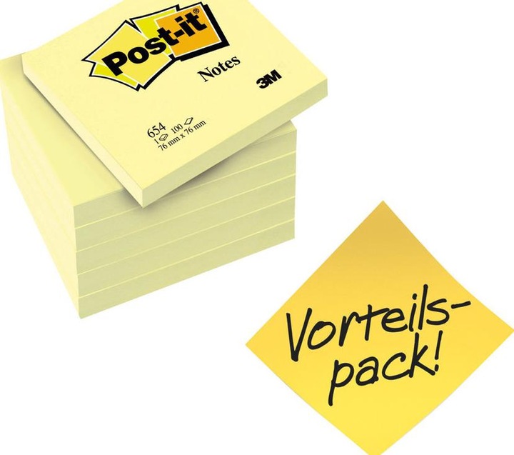 Produktbild Post-it Haftnotzien 5 + 1 (76 x 76 mm)