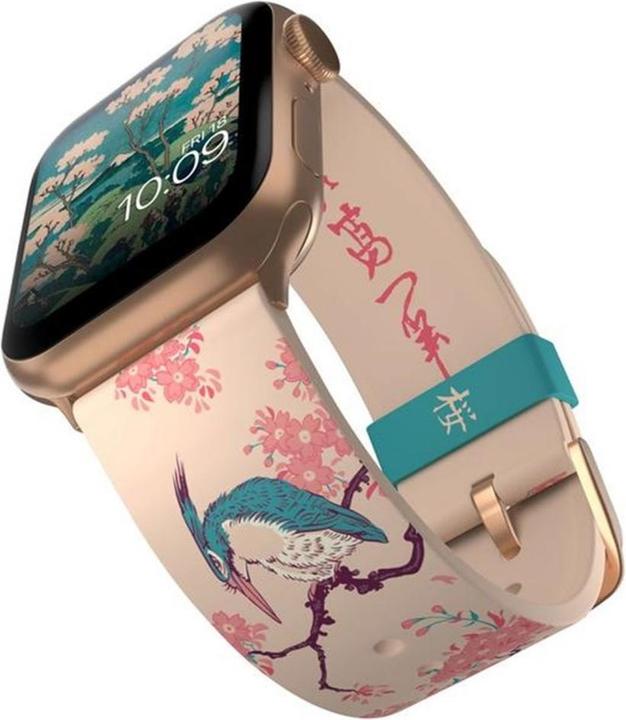 Moby Fox Armband Smartwatch Hokusai Cherry Blossom 22 mm (22 mm, Edelstahl, Silikon)