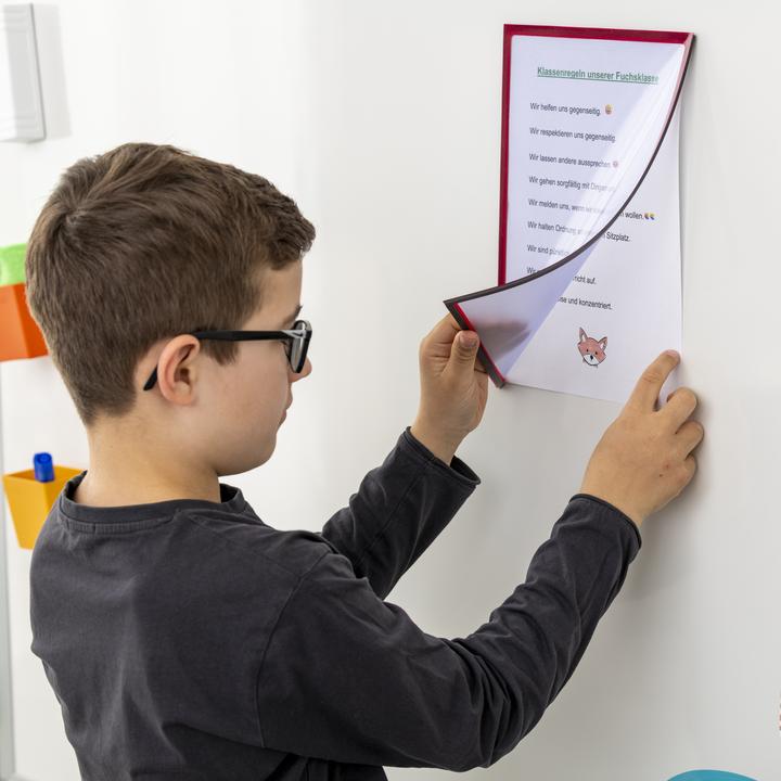 Actual product image Betzold Magnetic info pockets in a set of 5, DIN A4 (A4)