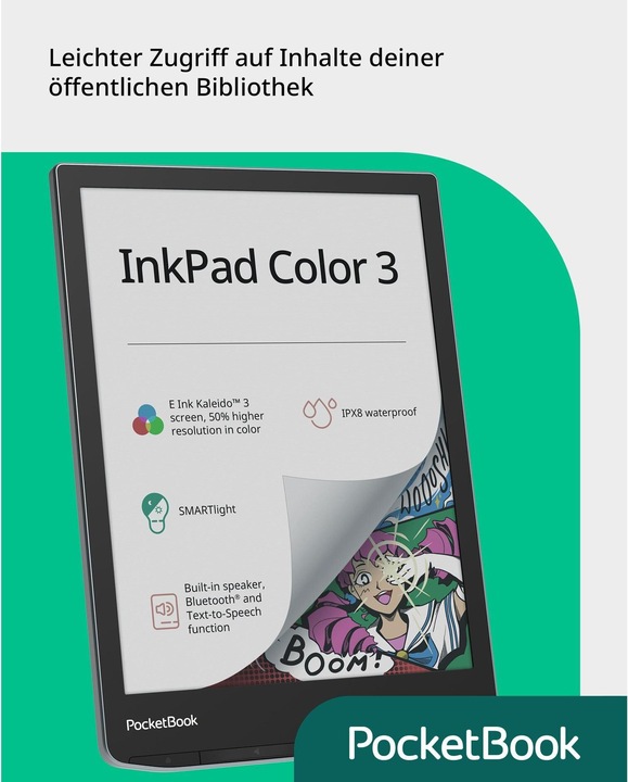 Produktbild PocketBook DUPLIKAT InkPad Color 3 (7.80", 32 GB, Schwarz, Grau)