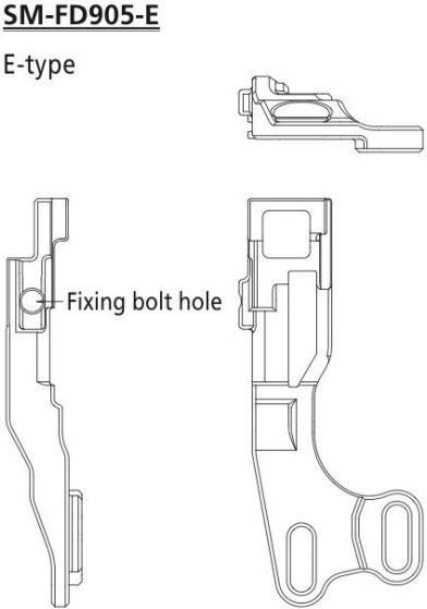Actual product image Shimano XTR front derailleur adapter FD-9050/70 Di2 direct mount deep