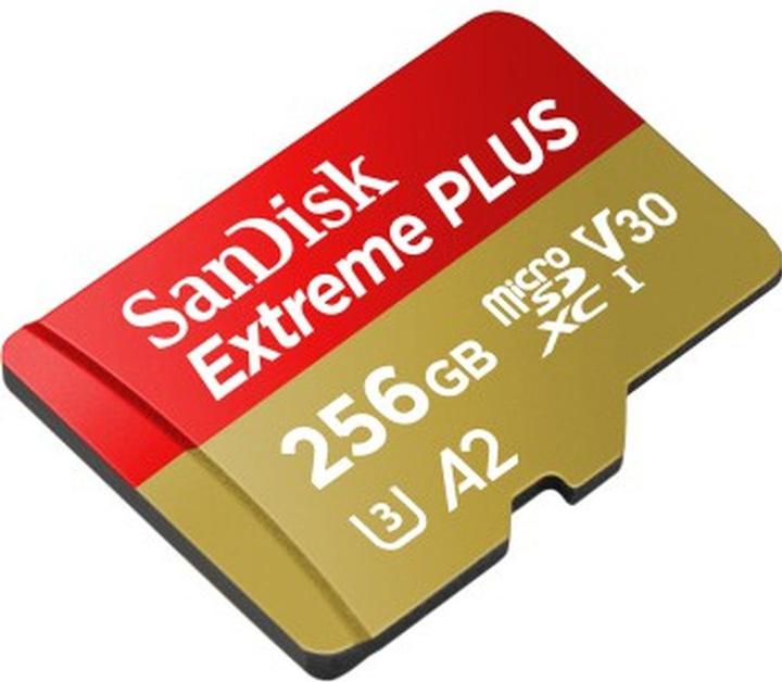 Actual product image SANDISK Extreme Plus (256 GB, microSDXC, U3, UHS-I)