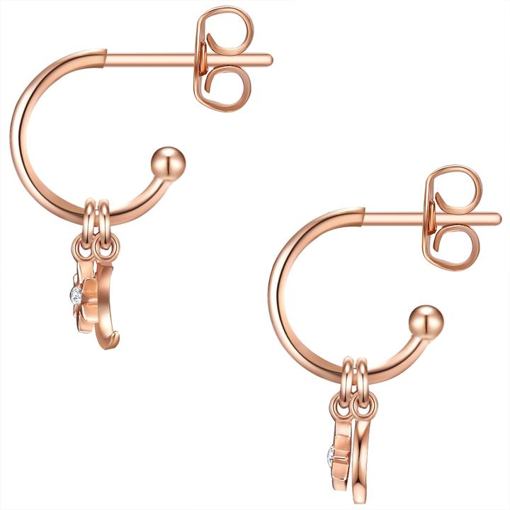 Image du produit Lulu & Jane Boucles d'oreilles femme demi-lune/étoile laiton - 35294 (Laiton)