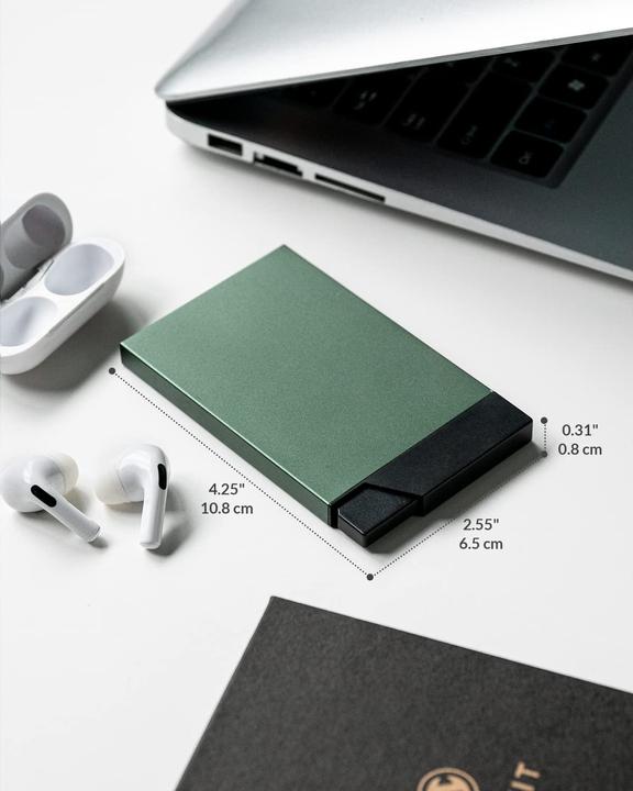 Produktbild Only-Bags.Store Kreditkartenetui Metall RFID/NFC Schutz Slim Case Karten Automatisches Pop Up Kartenetui