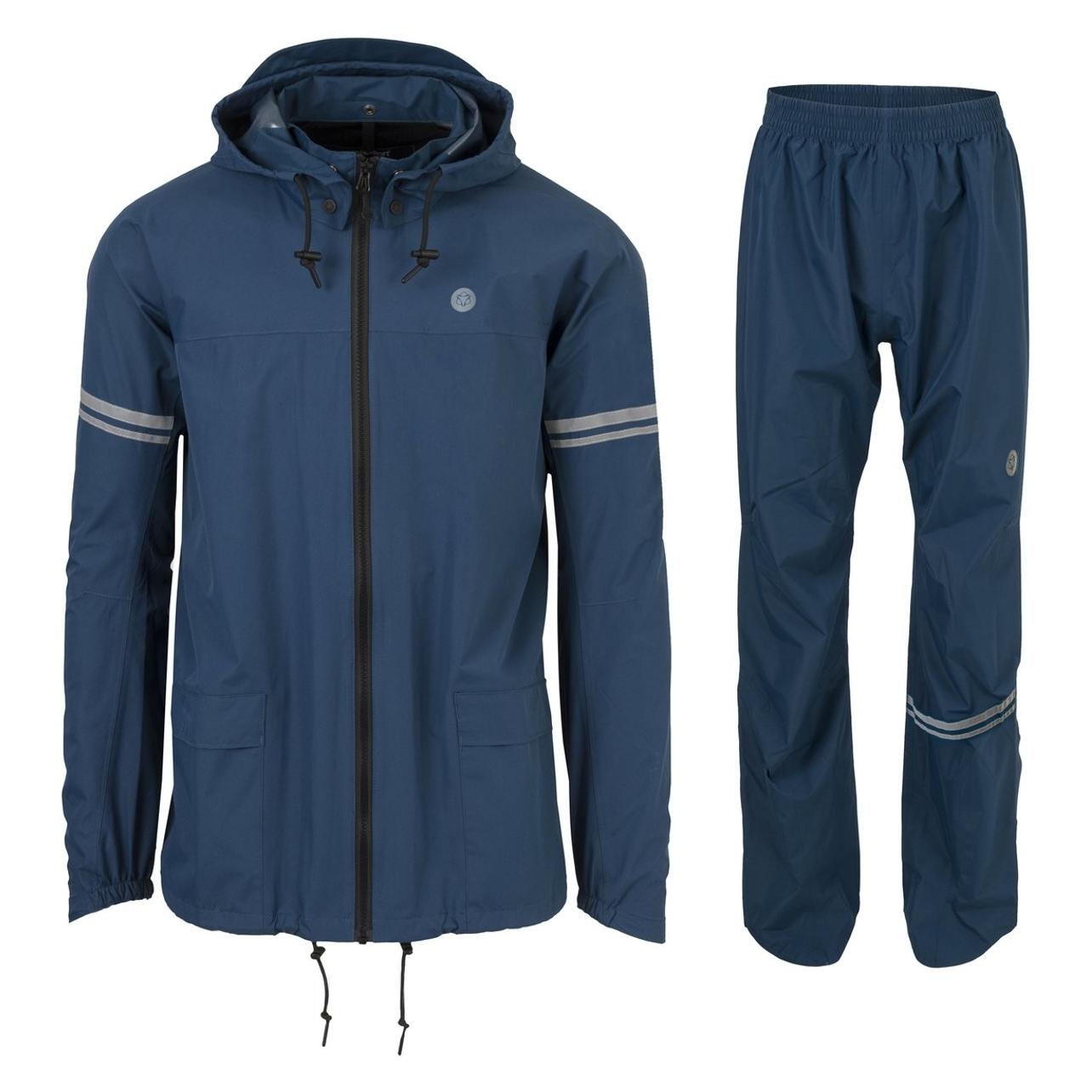 Agu, Unisex, Fietsjassen, Original Regenpak Essential - Blauw - Xl - Dames & Heren - Waterdicht & Ademend (Xl), Blauw, Xl