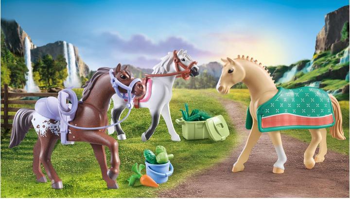Actual product image Playmobil 3 horses: Morgan, Quarter Horse & Shagya Arabian (71356)