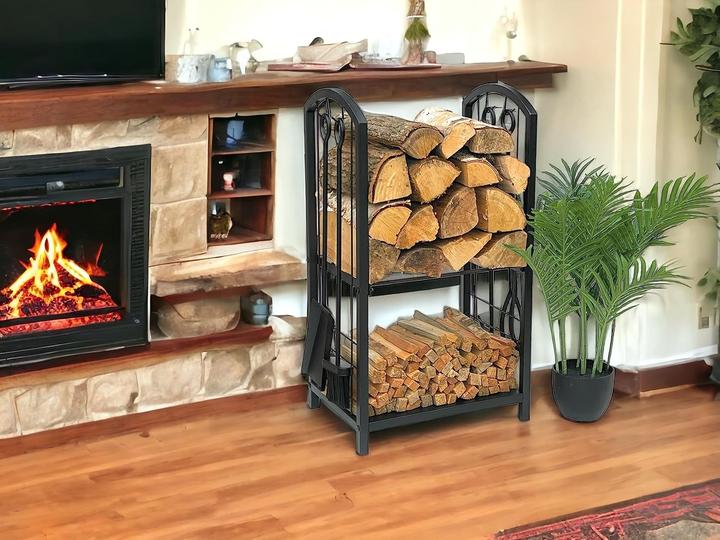 Image du produit DanDiBo Kaminholzregal mit Besteck
