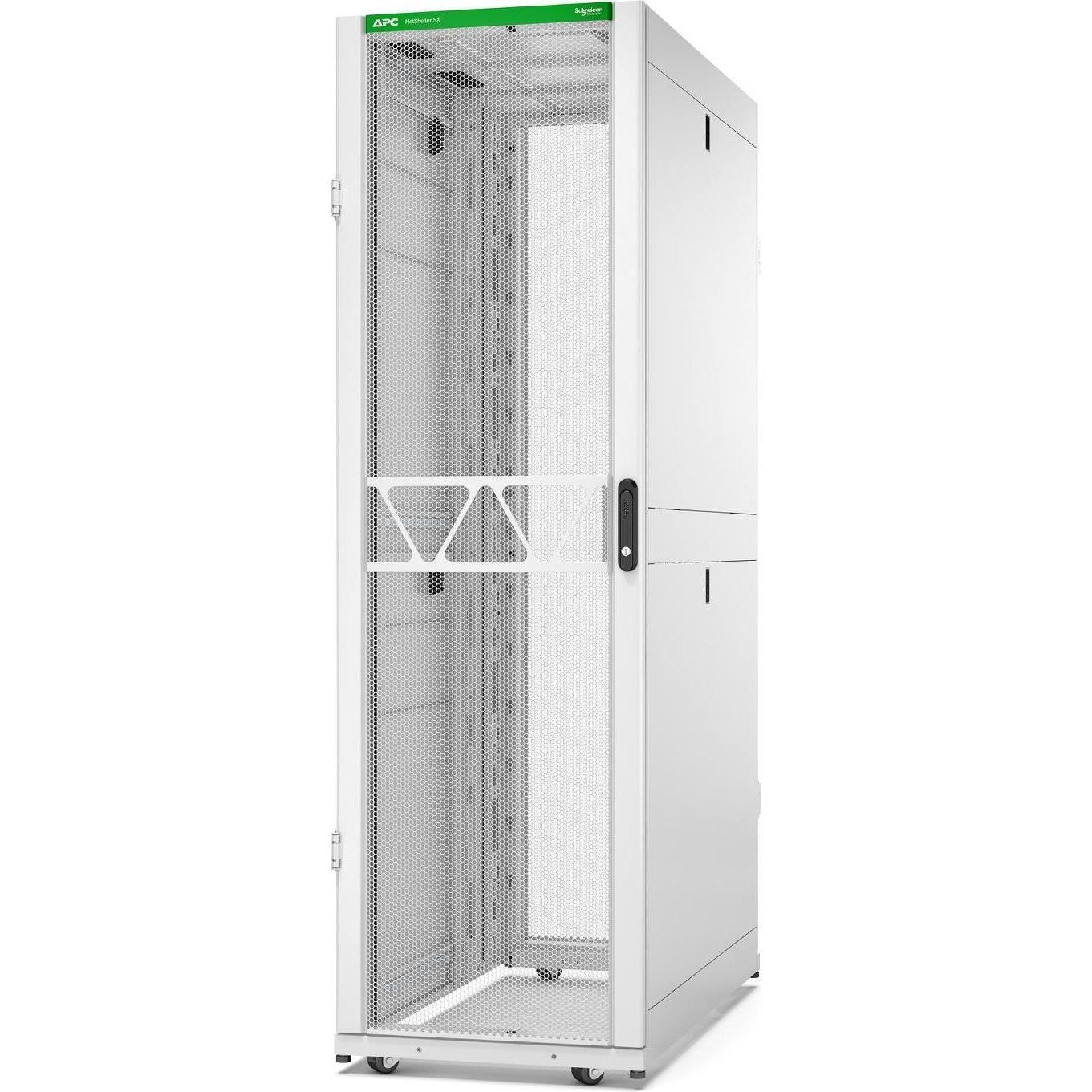 APC NetShelter SX Server Rack Gen 2 42U 1991H x 600W x 1200D mm w/ Sides White (42 HE, 19 Zoll Rack), Serverschrank, Wei...