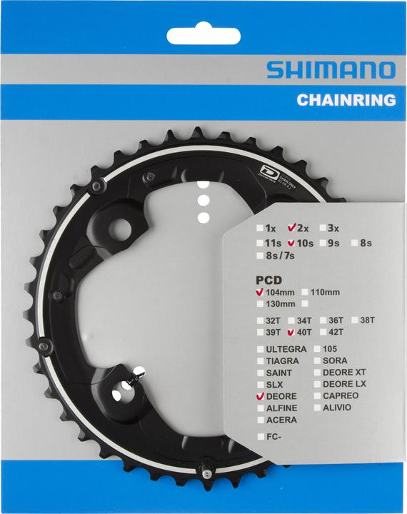 Productafbeelding Shimano Deore FC-M615 kettingblad 104 BCD (38)