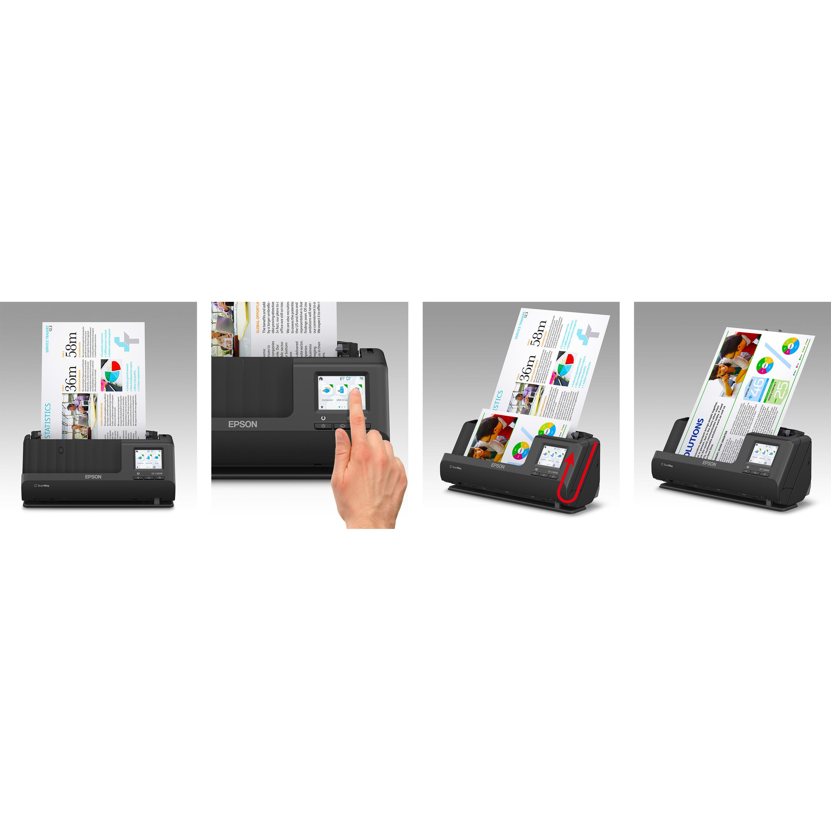 Thumbnail - Epson, Scanner, ES-C380W (USB, WLAN)