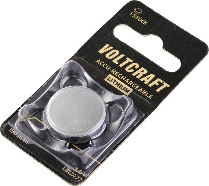 Actual product image Voltcraft Button cell battery LIR 2477 Lithium 180 mAh 3.6 V 1 pc. (1 pcs., LR23, 180 mAh)