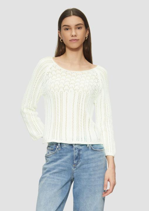 Produktbild S.Oliver Strickpullover Pullover in Häkeloptik (L)