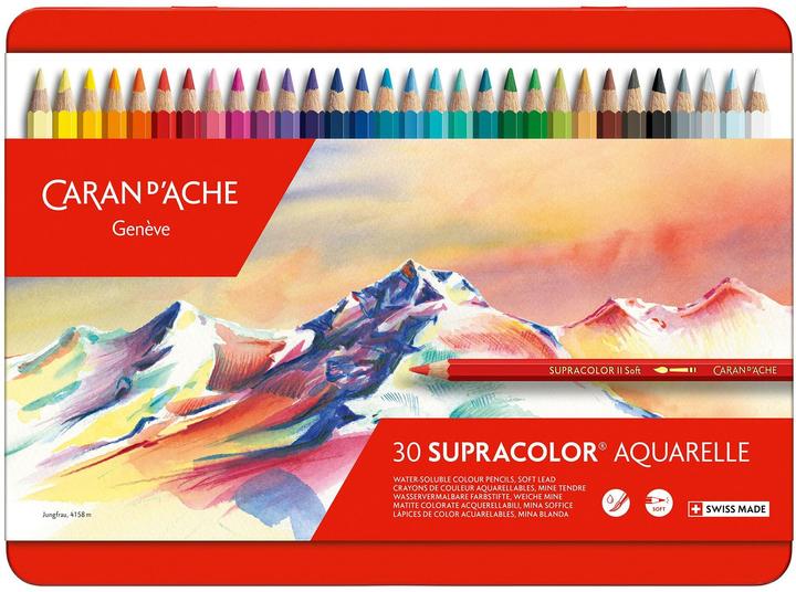 Produktbild Caran d'Ache Supracolor Aquarelle Metallschachtel (Mehrfarbig, 30 x)