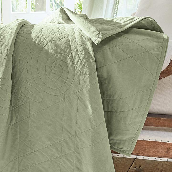 Image du produit Loberon Plaid Lentilly vert (170 x 130 cm)
