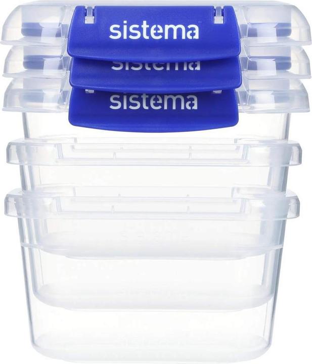 Actual product image Sistema Rectangle Klip it Plus 3 pack 400ml (0.40 l)