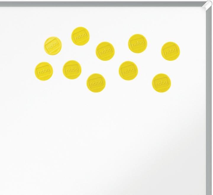 Actual product image Nobo Magnet round 13mm 1915288 yellow 10 pieces (10 x)