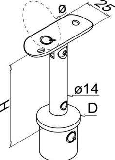 Produktbild Q-Railing Handlaufstützen Q-LINE® (Edelstahl V2A)
