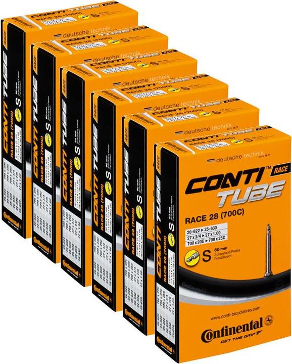 Actual product image Continental Race 6er Pack (Presta (SV), 28", 42 mm)
