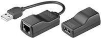 Actual product image Goobay USB Extension Ethernet 40.0m- Cable Converter USB > RJ45 Line Extender (CAT5) (0.20 m, USB 1.1)