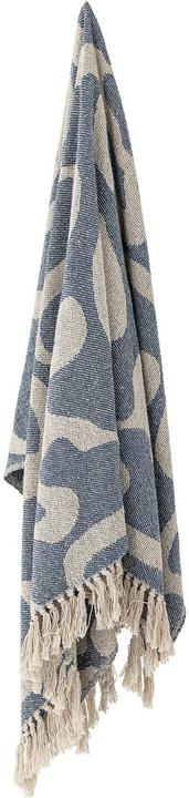 Productafbeelding Bloomingville Decke Salobre 160 x 130 cm, Blau/Weiss (130 x 160 cm)