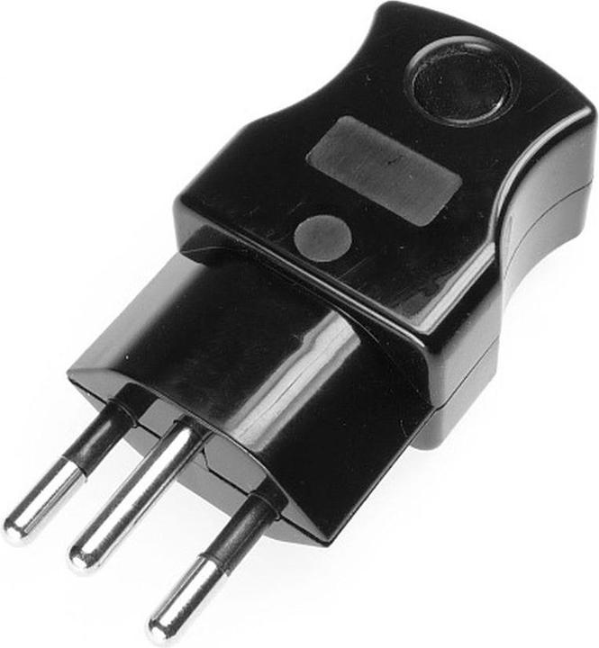 Produktbild Elbro Stecker T12 schwarz, mit Kabeleinführung horizontal und vertikal
