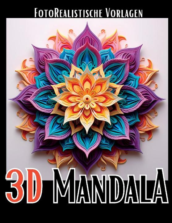 Produktbild 3D Mandala Malbuch 'Black & White'