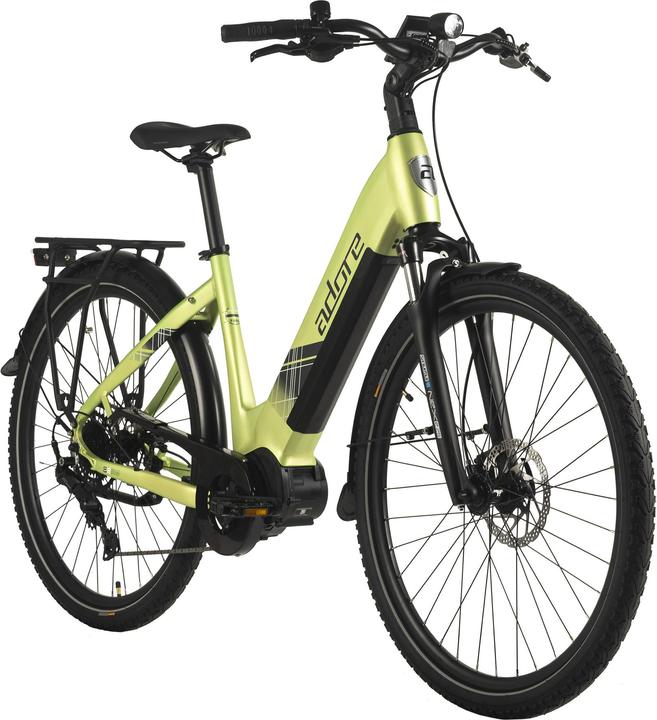 Adore E-Citybike 28" Alu Cityfahrrad CX-380 Mittelmotor 85NM / 15Ah Lime Green (48 cm)