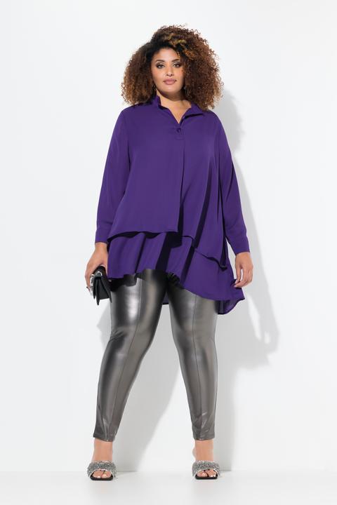 Image du produit Ulla Popken Legging en similicuir, jambes slim et taille élastique (62, 64)
