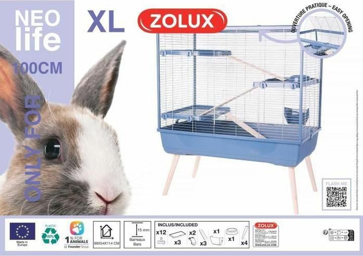Produktbild Zolux Neolife 100 XL blue - Kaninchenkäfig