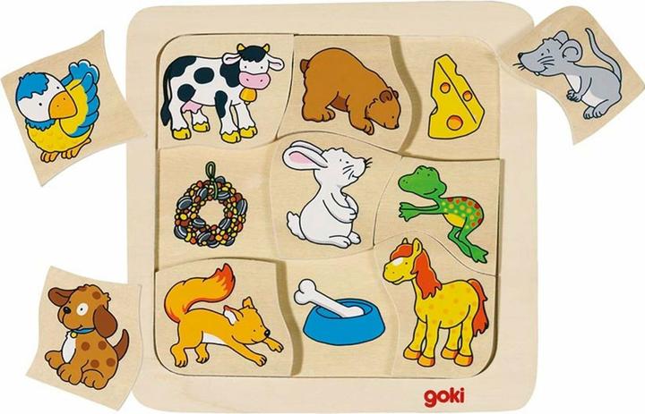 Image du produit Goki Puzzle Jigsaw en bois qui mange quoi? (Allemand)