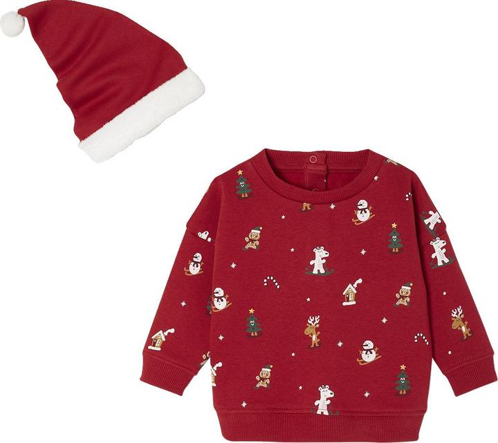 Actual product image Vertbaudet Baby Weihnachts-Geschenkset: Sweatshirt & Mütze (68)