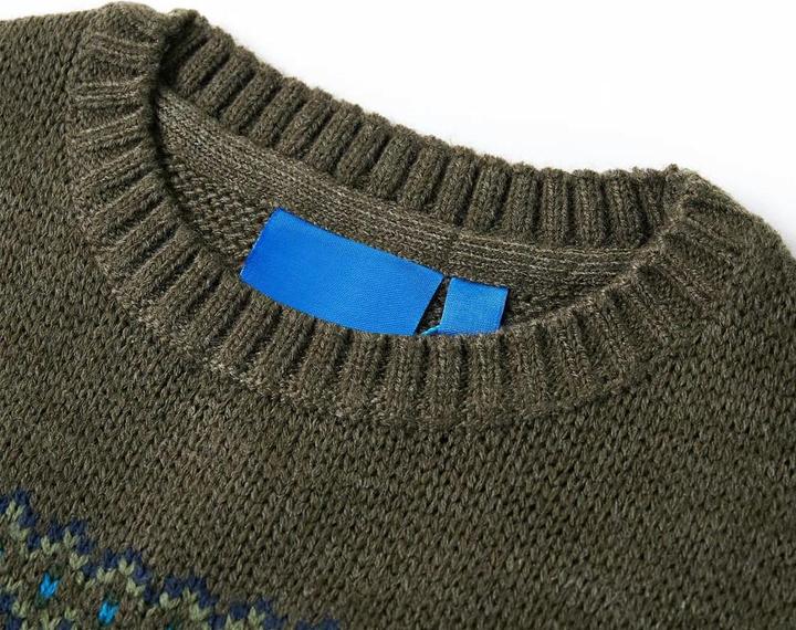 Produktbild vidaXL Kinderpullover Gestrickt Cognac 92,Material: 100 (92)