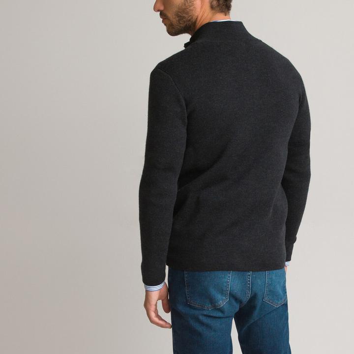 Produktbild La Redoute Collections Strickjacke mit Reissverschluss Signature aus Merinowolle (XL)
