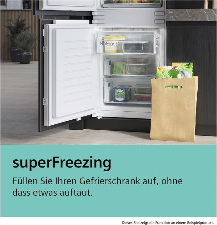 Actual product image Siemens iQ300, Freistehender Gefrierschrank, 186 x 60 cm, Weiss, GS36NVWEV, ID GS36NVWEV (Stand-alone, 242 l)