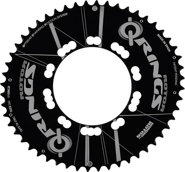 Image du produit Rotor Bike Components Q-ring 110 BCD Aero chainring 50 dents à l'extérieur (50)
