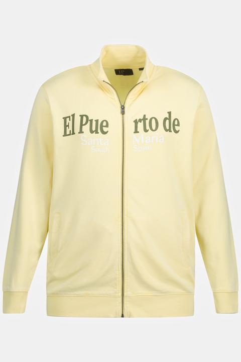 Produktbild JP1880 Sweatjacke, Stehkragen, Vintage washed, Print (7XL)