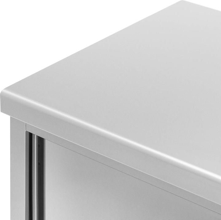 Produktbild Royal Catering Edelstahl-Arbeitsschrank mit Durchreiche 200 x 70 cm 500 kg Durchreicheschrank (200 cm, 87 cm)