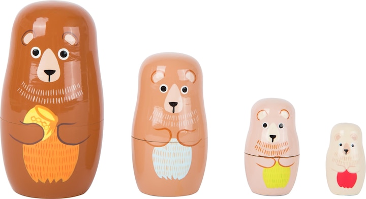 Actual product image small foot Matryoshka Bear Family