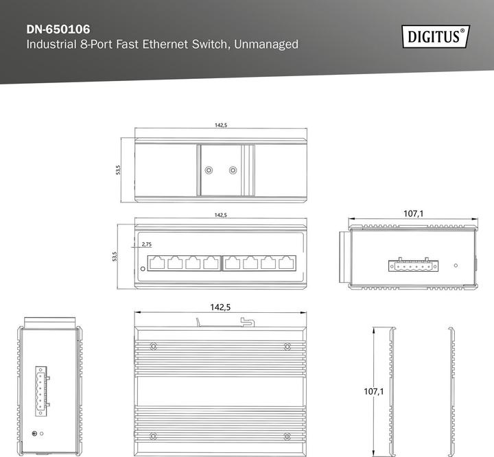 Actual product image Digitus DN-650106 (8 ports)