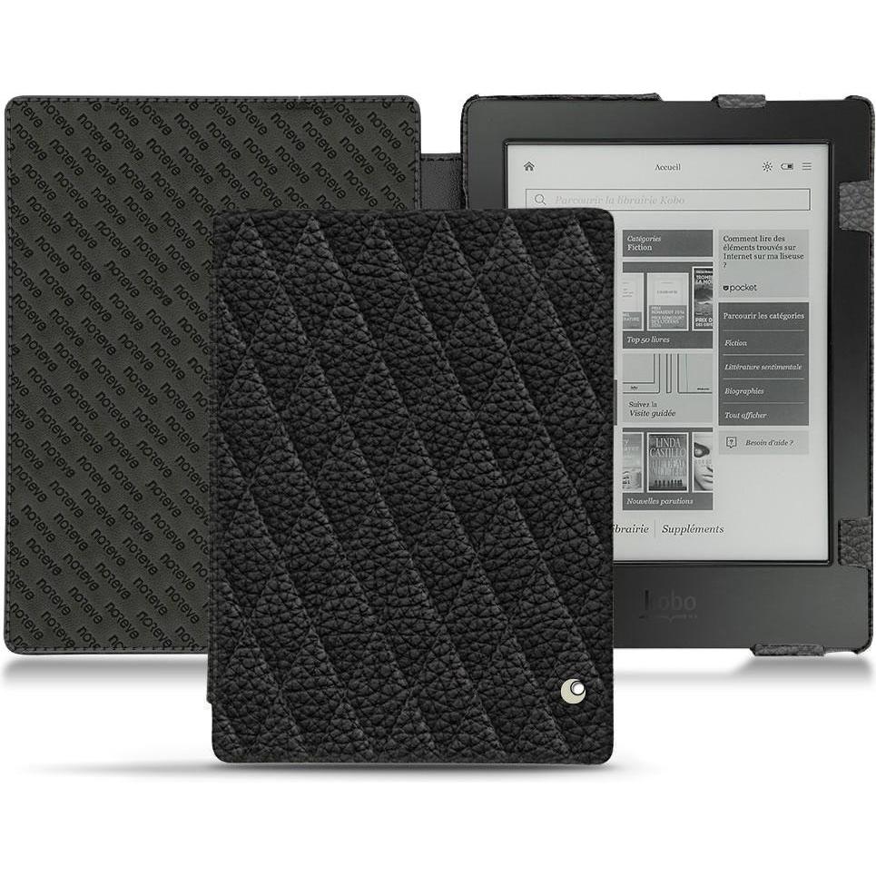 Noreve Lederschutzhülle horizontal (Aura H2O), Tablet Hülle, Schwarz