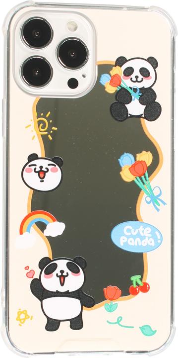Actual product image PhoneLook Cover Silicone Bumper with Reinforced Corners Mirror Cute Panda (Apple iPhone 13 Pro Max)