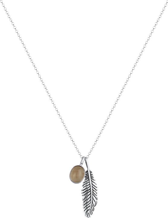 Produktbild Kuzzoi Edelsteinkette, Feder, Multipendants (Quarz, 925er Sterling Silber, 60 cm)