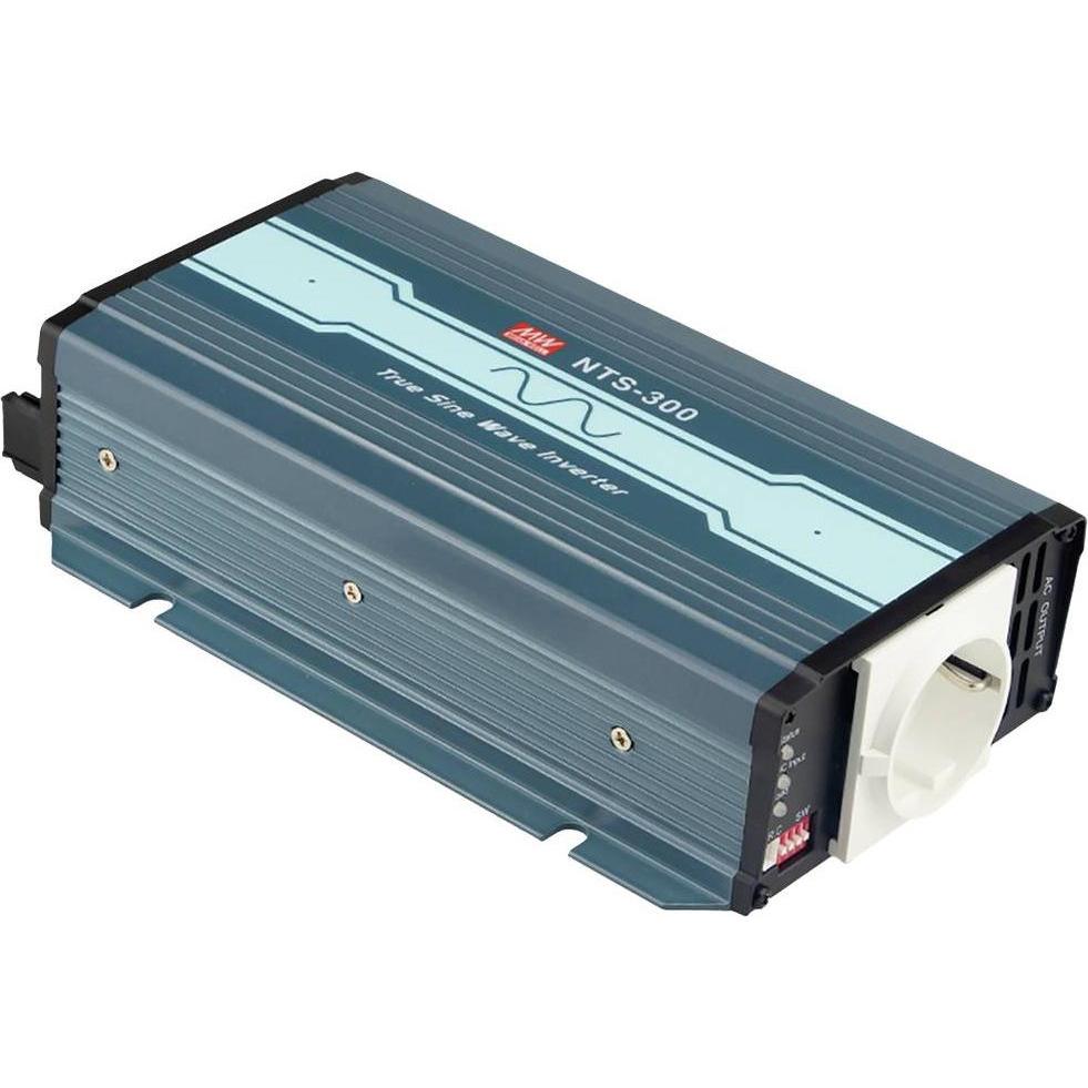 MeanWell, Convertitore di tensione, NTS-300-212EU - Inverter sinusoidale 300 W 12 V contatto di protezione