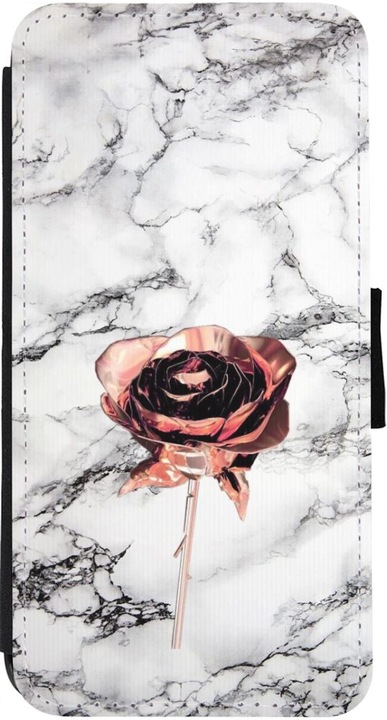 Produktbild PhoneLook Hülle Wallet schwarz Marble Rose Gold (Apple iPhone 12 Pro Max)