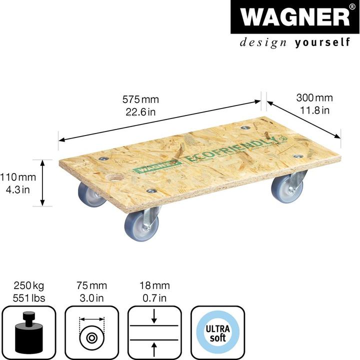 Produktbild Transportroller aus OSB-Platte (250 kg)