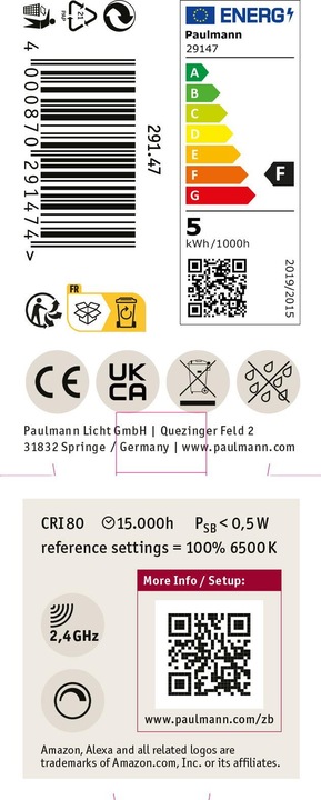 Produktbild Paulmann Reflektor Zigbee (GU10, 4 W, 350 lm, 1 x, F)