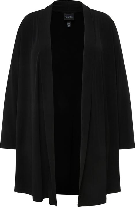 Actual product image Ulla Popken Matte Jersey Open Front Long Sleeve Jacket (58)