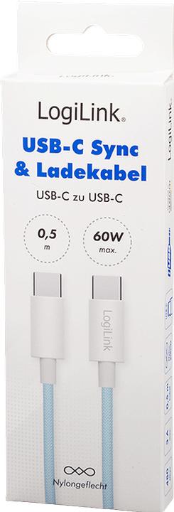 Image du produit LogiLink USB C – USB C (0.50 m, USB 2.0, 60 W)