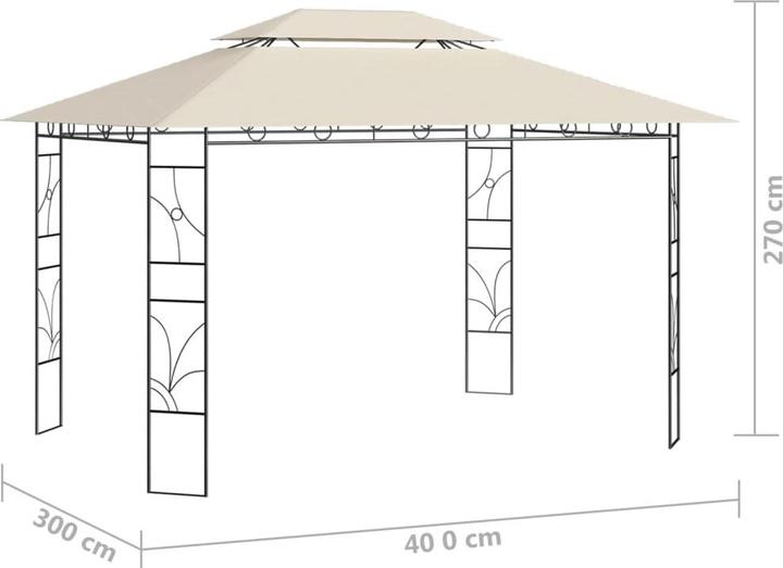 Produktbild vidaXL Gartenpavillon (400 cm, 300 cm)
