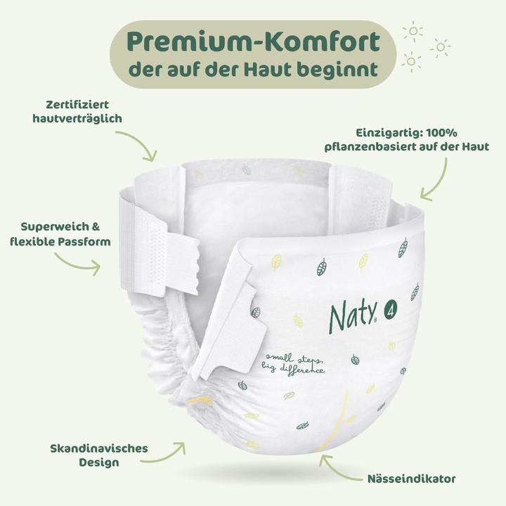 Image du produit Naty Couche bio (Taille 4, Pack semi-mensuel, 44 pcs)